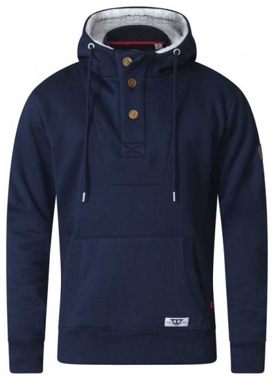 D555 Lorenzo Half zip Hoodie Navy - Herren-sweater und -hoodies - Herren-Sweater und -Hoodies in großen Größen