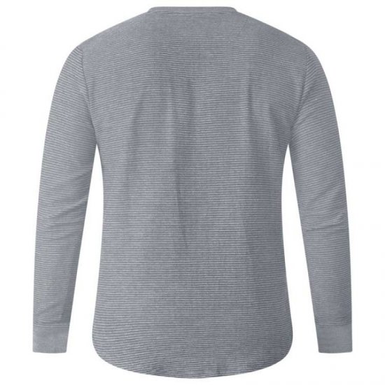 D555 Plato Long Sleeve T-shirt Grey - Herren-T-shirts - Herren-T-Shirts in großen Größen