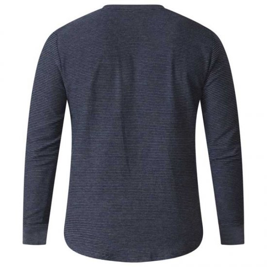 D555 Plato Long Sleeve T-shirt Charcoal - Herren-T-shirts - Herren-T-Shirts in großen Größen