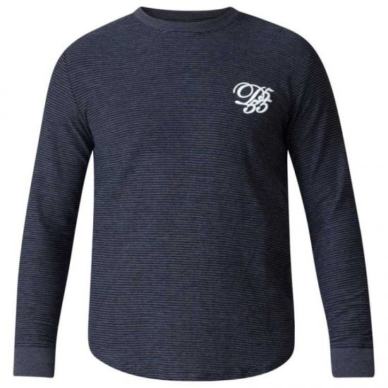 D555 Plato Long Sleeve T-shirt Charcoal - Herren-T-shirts - Herren-T-Shirts in großen Größen