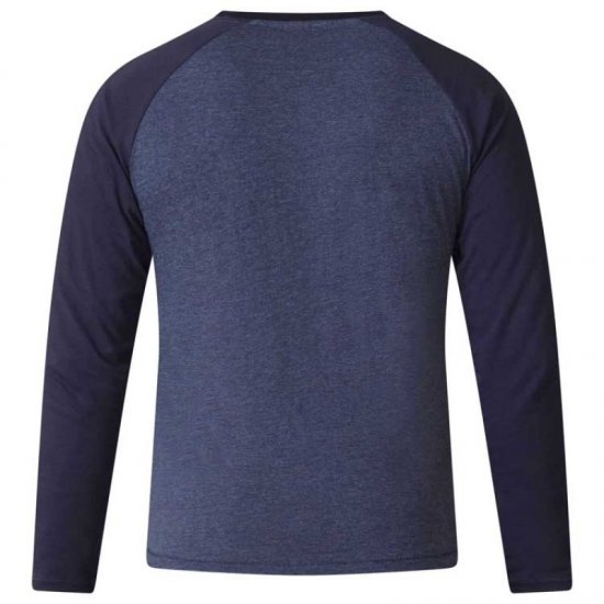 D555 Neill Long Sleeve T-shirt Navy - Herren-T-shirts - Herren-T-Shirts in großen Größen