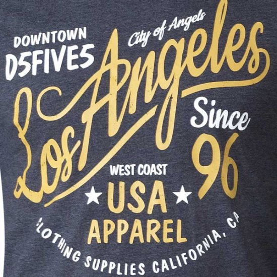 D555 Neill Long Sleeve T-shirt Black - Herren-T-shirts - Herren-T-Shirts in großen Größen