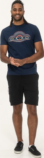 D555 Cheltenham Record With Reflection Printed T-shirt French Navy - Herren-T-shirts - Herren-T-Shirts in großen Größen