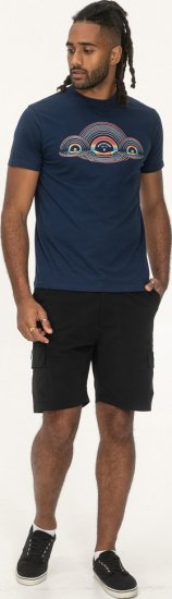 D555 Cheltenham Record With Reflection Printed T-shirt French Navy - Herren-T-shirts - Herren-T-Shirts in großen Größen