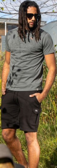 D555 Poole Circle Wave Printed Crew Neck T-shirt Khaki - Herren-T-shirts - Herren-T-Shirts in großen Größen