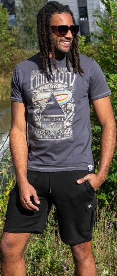 D555 HANLEY Official Pink Floyd Crew Neck T-Shirt Dark Grey - Herren-T-shirts - Herren-T-Shirts in großen Größen