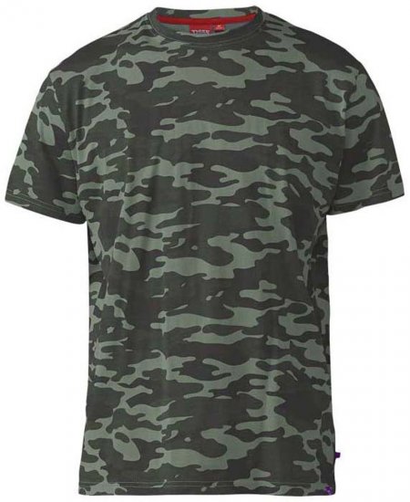 D555 Gaston T-shirt Camo Jungle - Herren-T-Shirts in großen Größen - Herren-T-Shirts in großen Größen
