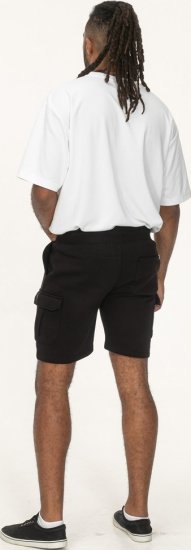 D555 Wigan 2 Elasticated Waist Fleece Cargo Shorts Black - Jogginghosen für herren - Jogginghosen für Herren in großen Größen