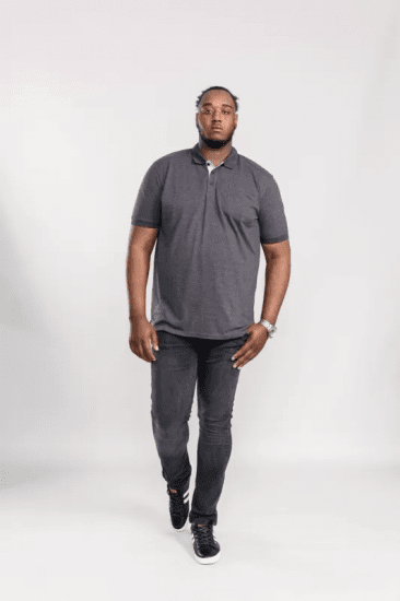 D555 Grant Polo Shirt Charcoal - Polo-shirts für herren - Polo-Shirts für Herren in großen Größen