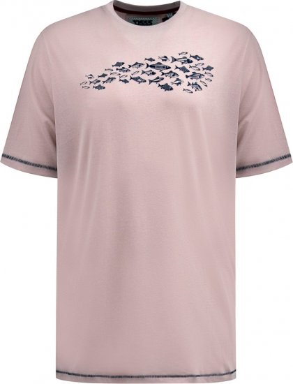 D555 Bournemouth Shoal Of Fish Printed Crew Neck T-Shirt Pink - Herren-T-shirts - Herren-T-Shirts in großen Größen