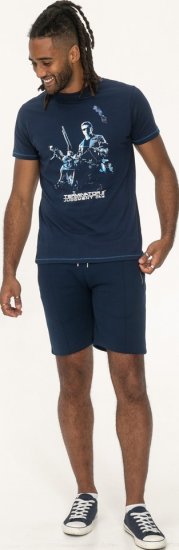 D555 Cameron Official Terminator Printed Crew Neck T-Shirt Dark Navy - Herren-T-shirts - Herren-T-Shirts in großen Größen