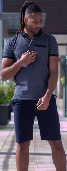 D555 Newcastle Polo Shirt Grey - Polo-shirts für herren - Polo-Shirts für Herren in großen Größen