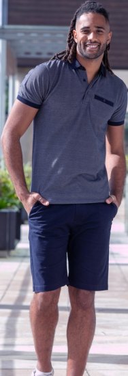 D555 Newcastle Polo Shirt Grey - Polo-shirts für herren - Polo-Shirts für Herren in großen Größen