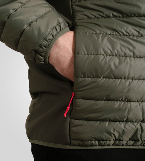 D555 Northfield Hybrid-Softshelljacke mit Kapuze Khaki - Herren jacken - Herren Jacken in großen Größen