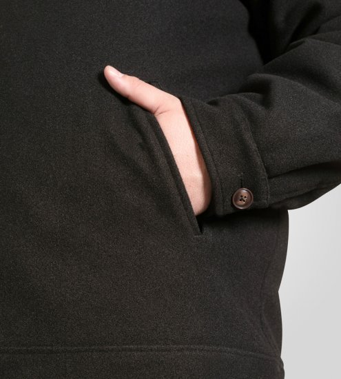 D555 Epsom Harrington Jacket with Zip Through Collared Melton Black - Herren jacken - Herren Jacken in großen Größen