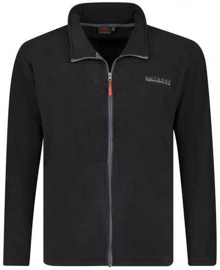 Adamo Toronto Fleece Jacket Black - Sportbekleidung & outdoor - Sportbekleidung in große größen für herren