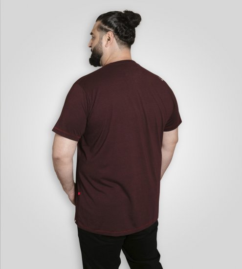 D555 Barnsley Guitar and Amp Crew Neck T-Shirt Burgundy - Herren-T-shirts - Herren-T-Shirts in großen Größen