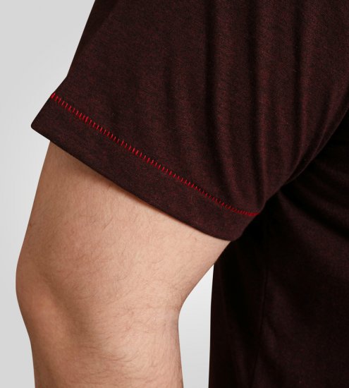 D555 Barnsley Guitar and Amp Crew Neck T-Shirt Burgundy - Herren-T-shirts - Herren-T-Shirts in großen Größen