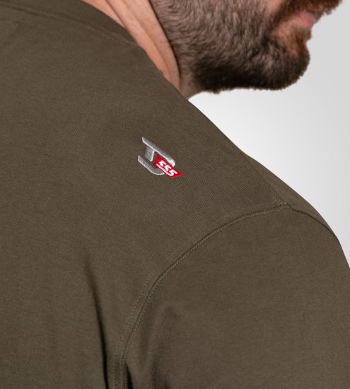 D555 Stockton Gorilla Playing Drums Crew Neck T-Shirt Khaki - Herren-T-shirts - Herren-T-Shirts in großen Größen