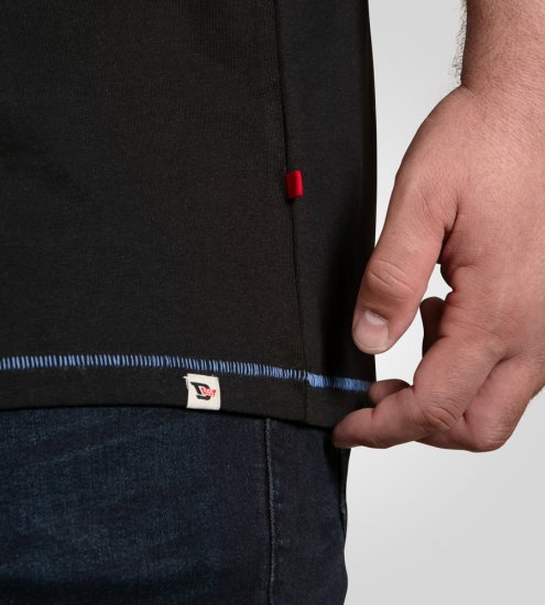 D555 Dewsbury Skeleton On Bike Crew Neck T-Shirt Black TALL SIZE - HERRENBEKLEIDUNG MT-6XLT - Langgrößen für Herren