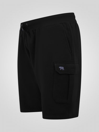 D555 Robinson 1 Fleece Cargo Shorts mit Elastischem Bund Schwarz - Jogginghosen für herren - Jogginghosen für Herren in großen Größen