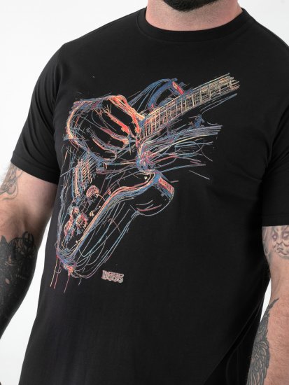 D555 Elliot T-shirt mit Mehrfarbigem Gitarrendruck - Herren-T-shirts - Herren-T-Shirts in großen Größen