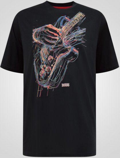 D555 Elliot T-shirt mit Mehrfarbigem Gitarrendruck - Herren-T-shirts - Herren-T-Shirts in großen Größen
