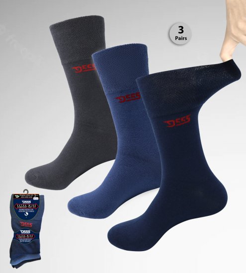 D555 Harold 2 Multi Color Pack of 3 Extra Wide Comfort Fit Socks - Herrenunterwäsche & bademode - Herrenunterwäsche & Bademode in großen Größen