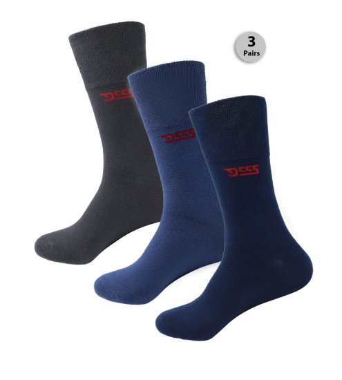 D555 Harold 2 Multi Color Pack of 3 Extra Wide Comfort Fit Socks - Herrenunterwäsche & bademode - Herrenunterwäsche & Bademode in großen Größen