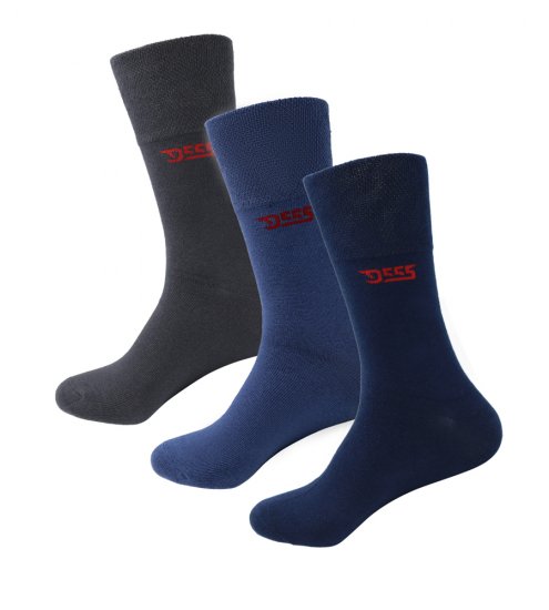 D555 Harold 2 Multi Color Pack of 3 Extra Wide Comfort Fit Socks - Herrenunterwäsche & bademode - Herrenunterwäsche & Bademode in großen Größen