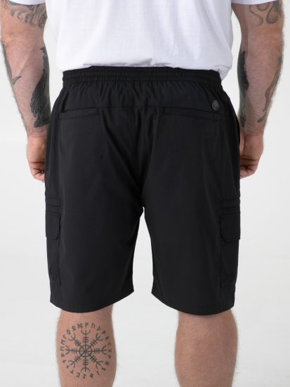 D555 Thomas Stretch Shorts mit Elastischem Bund Schwarz - Herrenshorts - Herrenshorts in großen Größen