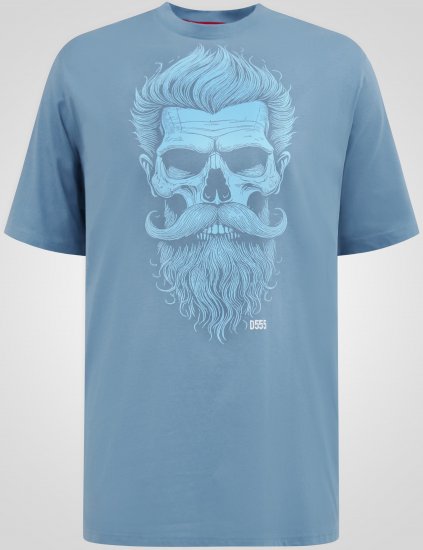 D555 Miller Bearded Skull T-shirt mit Druck - Herren-T-shirts - Herren-T-Shirts in großen Größen