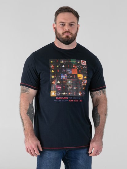 D555 Otto Official Pink Floyd 50th Anniversary T-shirt mit Druck Marineblau - Herren-T-shirts - Herren-T-Shirts in großen Größen