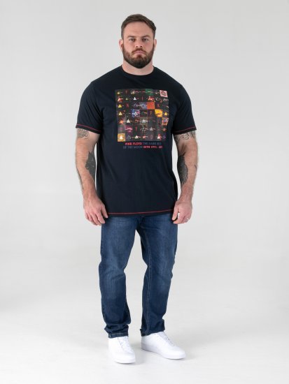 D555 Otto Official Pink Floyd 50th Anniversary T-shirt mit Druck Marineblau - Herren-T-shirts - Herren-T-Shirts in großen Größen