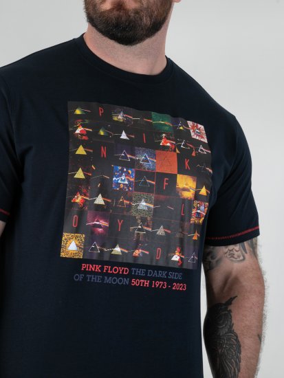 D555 Otto Official Pink Floyd 50th Anniversary T-shirt mit Druck Marineblau - Herren-T-shirts - Herren-T-Shirts in großen Größen