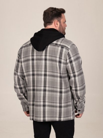 D555 Hayes Overshirt Grau - Herrenhemden - Herrenhemden in großen Größen