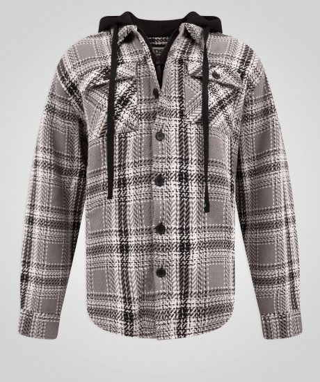 D555 Hayes Overshirt Grau - Herrenhemden - Herrenhemden in großen Größen