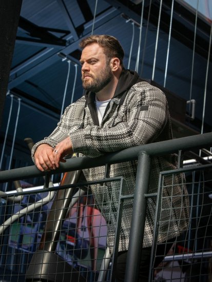 D555 Hayes Overshirt Grau - Herrenhemden - Herrenhemden in großen Größen