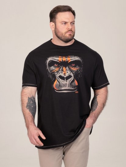 D555 Perkins Bedrucktes T-Shirt Schwarz - Herren-T-shirts - Herren-T-Shirts in großen Größen
