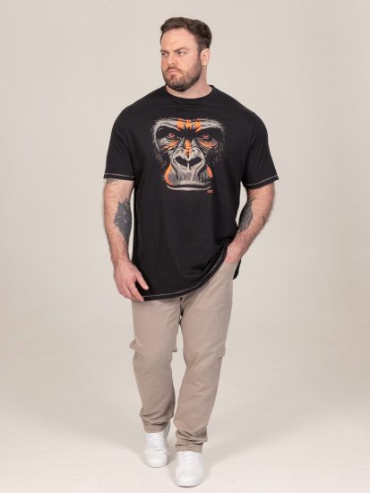 D555 Perkins Bedrucktes T-Shirt Schwarz - Herren-T-shirts - Herren-T-Shirts in großen Größen