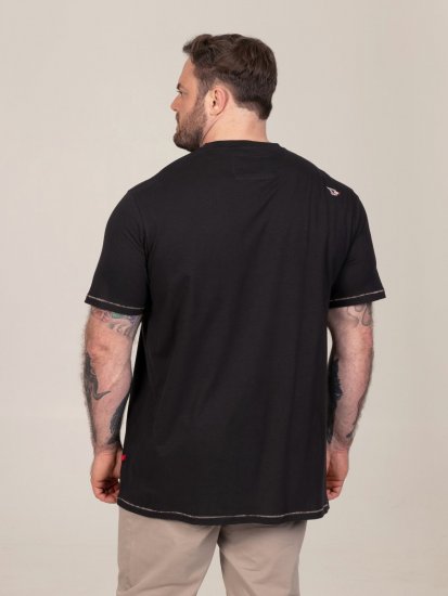 D555 Perkins Bedrucktes T-Shirt Schwarz - Herren-T-shirts - Herren-T-Shirts in großen Größen