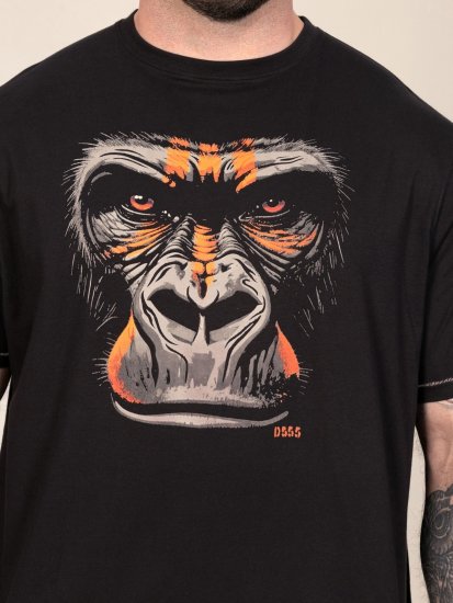D555 Perkins Bedrucktes T-Shirt Schwarz - Herren-T-shirts - Herren-T-Shirts in großen Größen