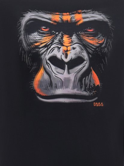 D555 Perkins Bedrucktes T-Shirt Schwarz - Herren-T-shirts - Herren-T-Shirts in großen Größen