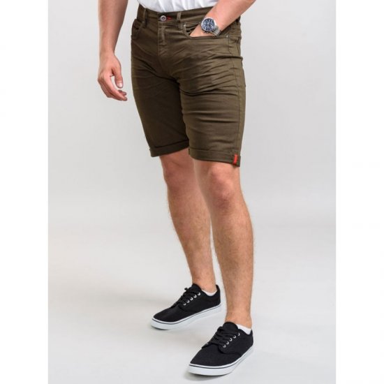 D555 Gilbert Stretch Shorts Khaki - Herrenshorts - Herrenshorts in großen Größen