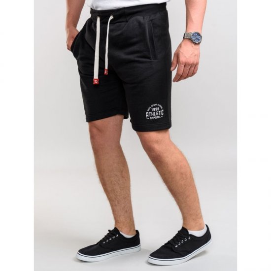 D555 Harvey Fleece Shorts Black - Jogginghosen für herren - Jogginghosen für Herren in großen Größen