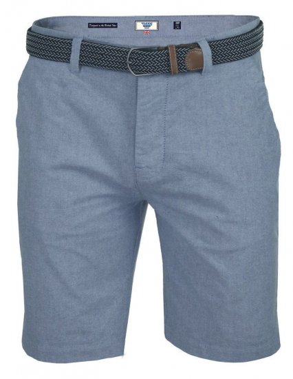 D555 Tiger Stretch Oxford Chino Shorts With Belt - Herrenshorts - Herrenshorts in großen Größen