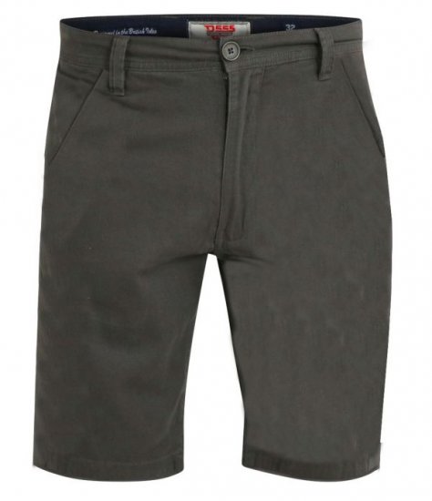 D555 Opala-2 Khaki Stretch Chino Shorts - Herrenshorts - Herrenshorts in großen Größen