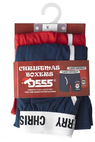 D555 Claus Christmas Boxers 2-pack - Herrenunterwäsche & Bademode in großen Größen - Herrenunterwäsche & Bademode in großen Größen