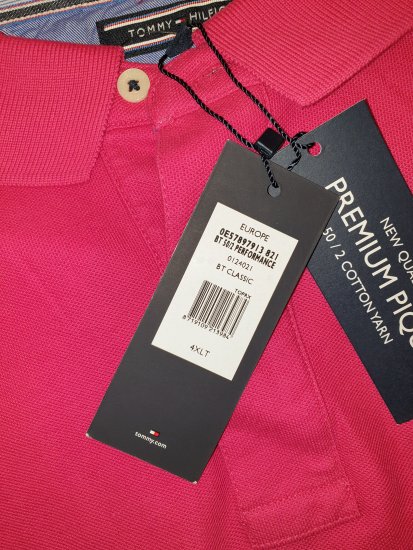 Tommy Hilfiger Classic Polo Dark Pink - Motleys verrückter April-Sale - 