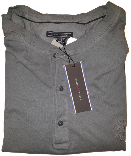 Tommy Hilfiger Long Sleeve Henley Grey - Motleys verrückter April-Sale - 